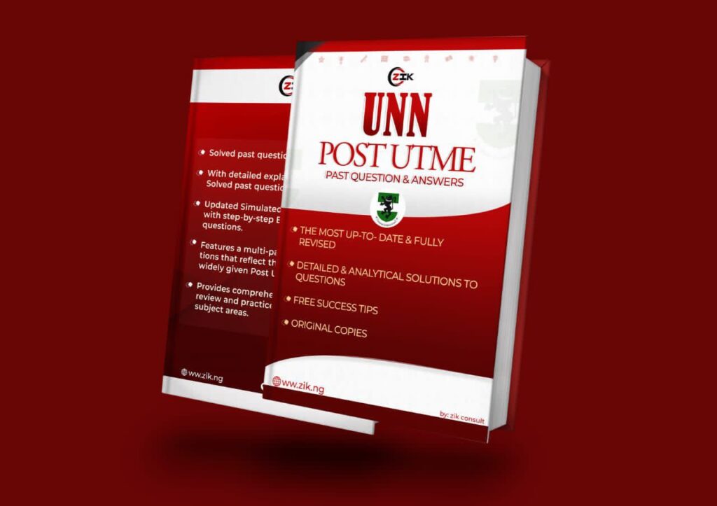 Updated UNN Post UTME Past Questions and Answers
