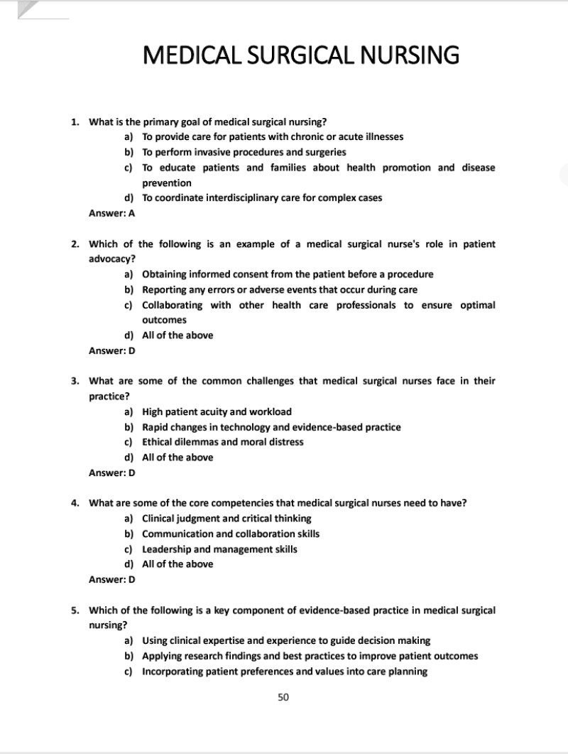 Nursing and Midwifery Council NMCN Past Questions and Answers