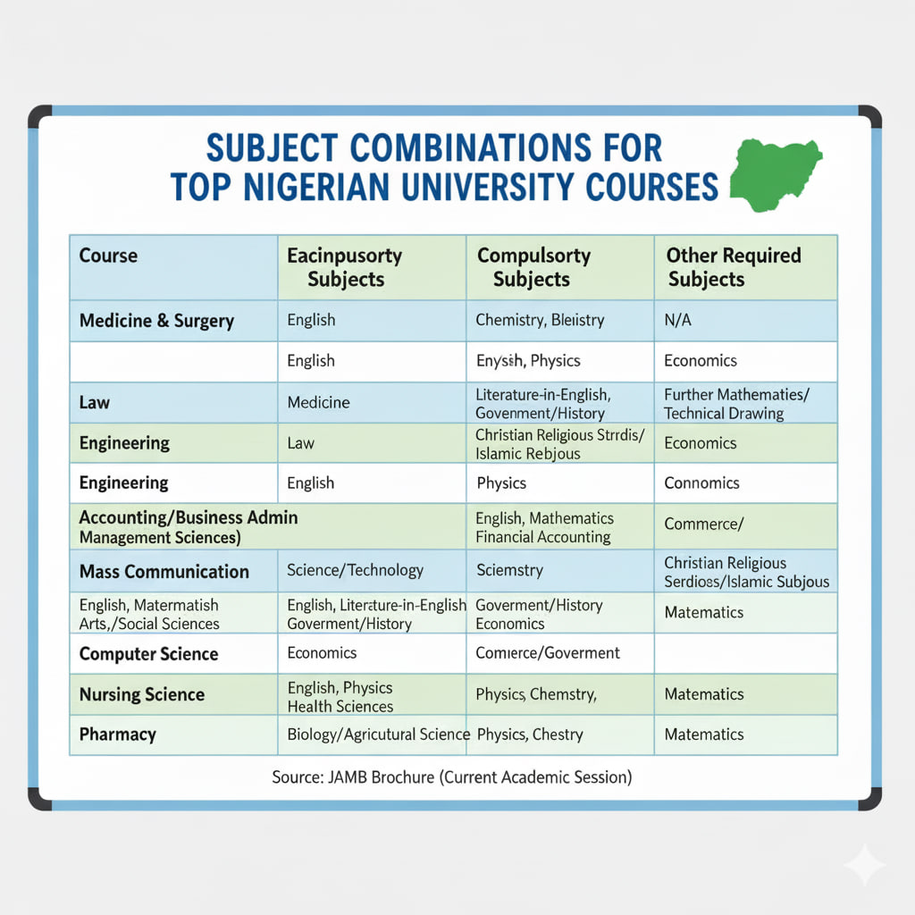 JAMB SUBJECTS COM