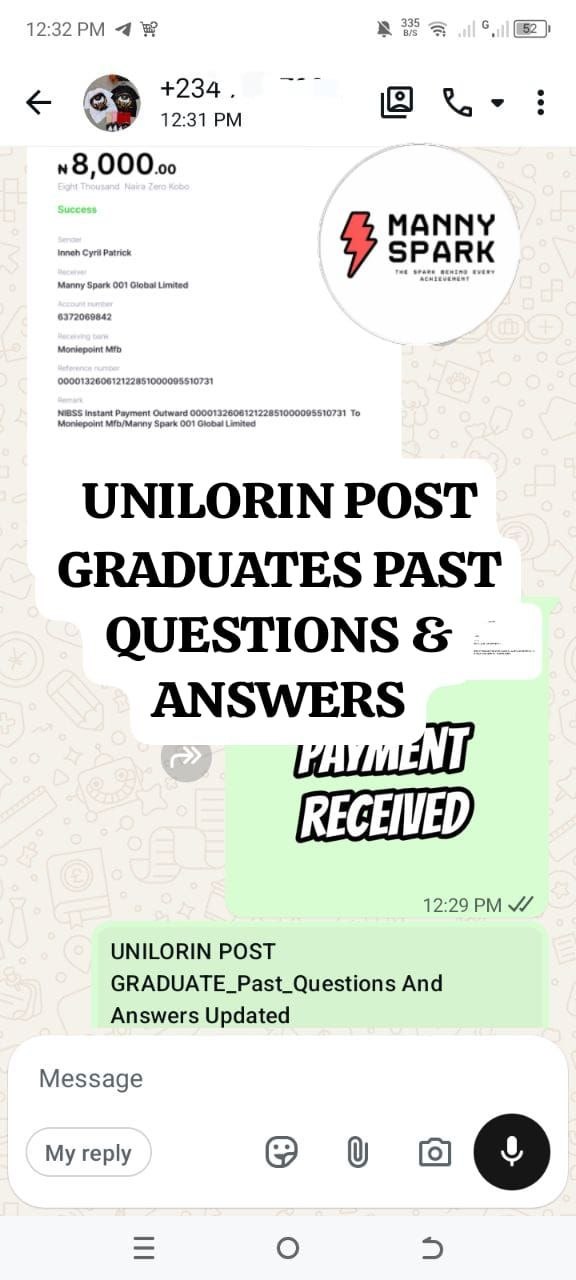 UNILORIN Postgraduate Past Questions and Answers 7 POST