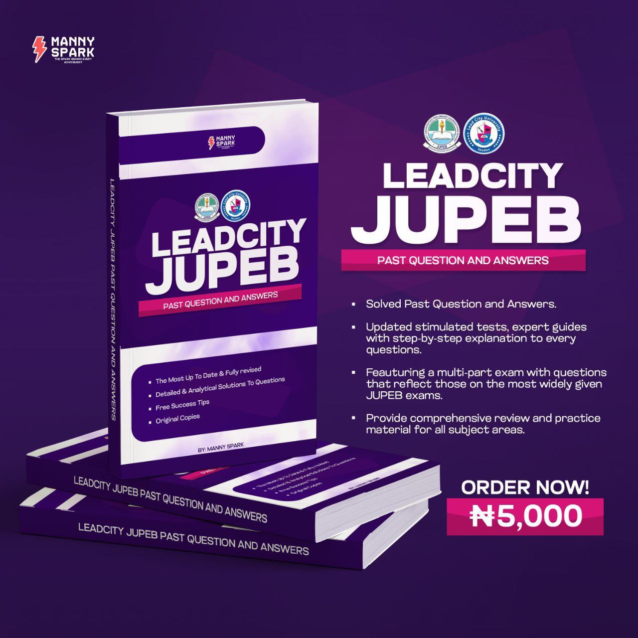 Lead City University JUPEB Past Questions & Answers 2 LEAD CITY
