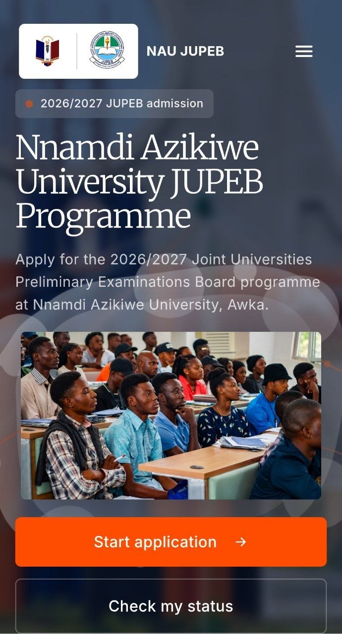Nnamdi Azikiwe University (UNIZIK) JUPEB Admission Form for 2026/2027&nbsp;